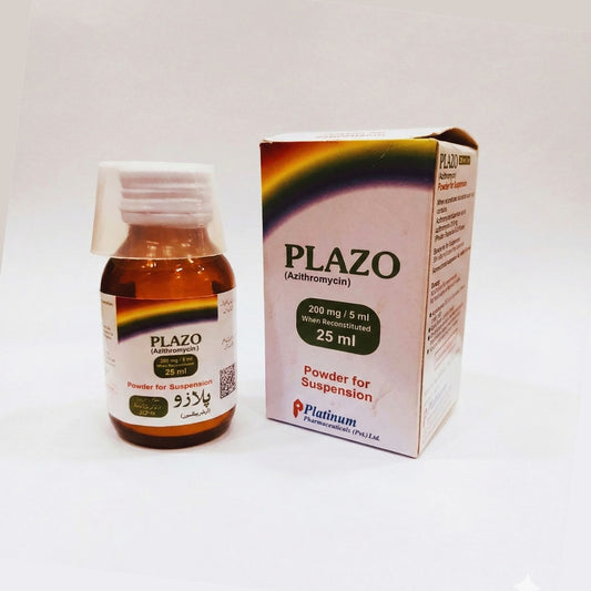 Plazo (Azithromycin) 200mg/5ml, 25 ml - Platinum Pharma