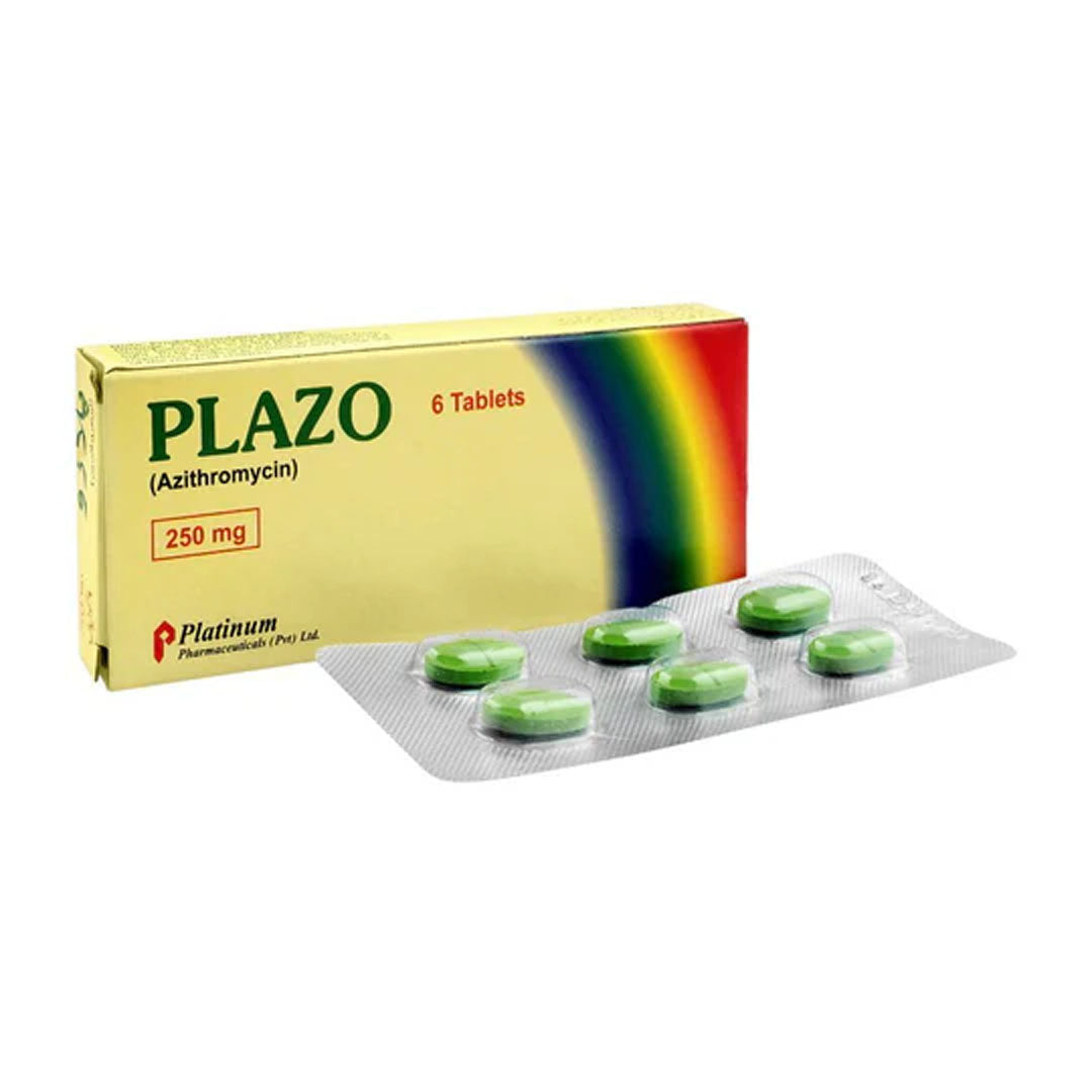 Plazo (Azithromycin) 250mg, 6 Ct - Platinum Pharma