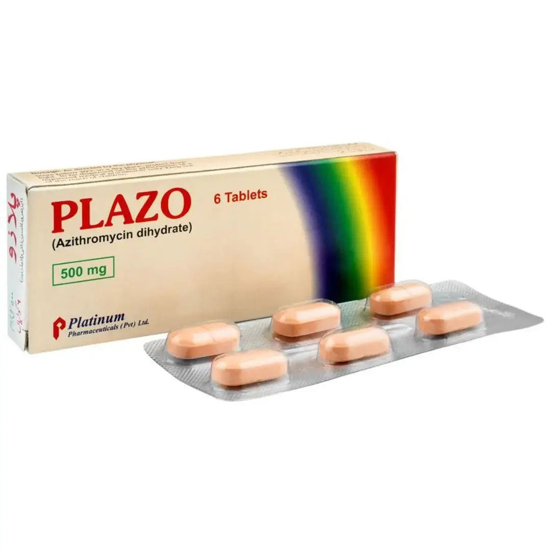 Plazo (Azithromycin) 500mg, 6 Ct - Platinum Pharma