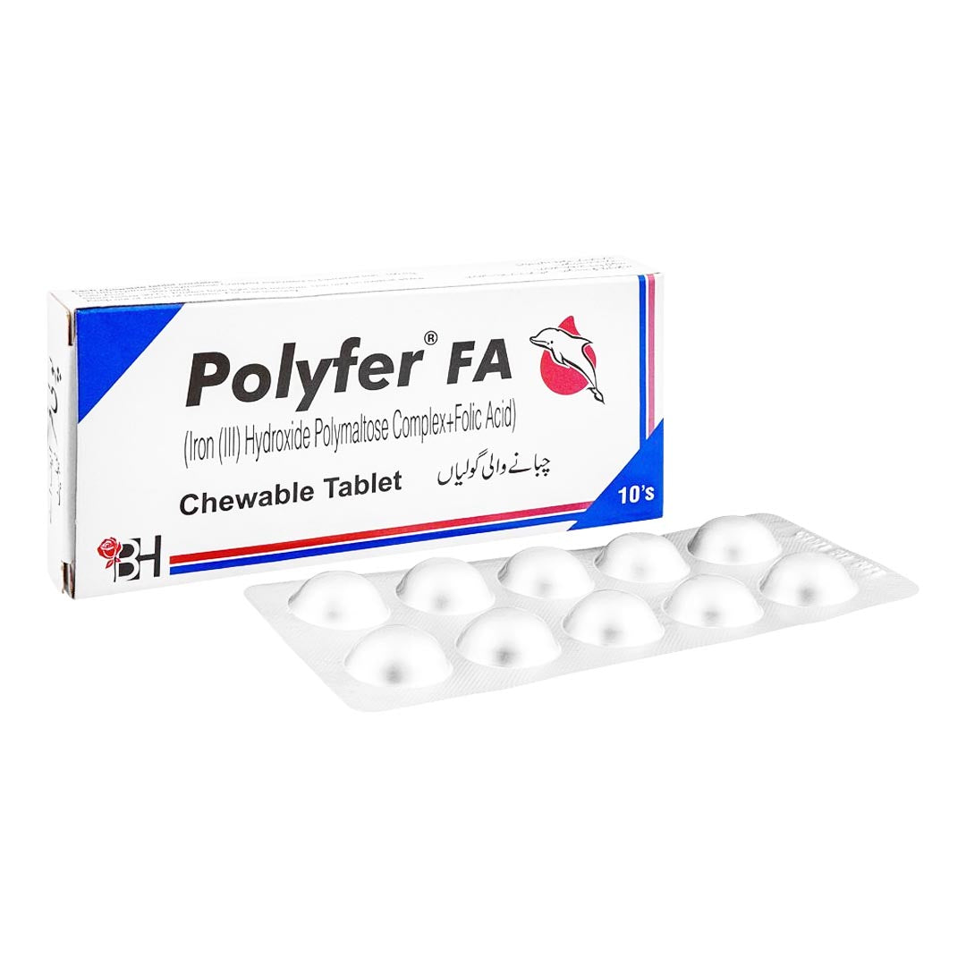 Buy Barrett Hodgson Polyfer FA Chewable Tablets, 10 Ct Online in ...