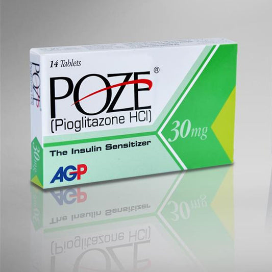 Poze (Pioglitazone HCI) 30 mg, 14 Ct - AGP