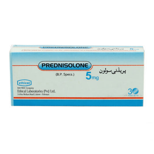 Prednisolone Tablet 5 mg, 30 Ct - Ethical Laboratories