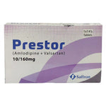 Prestor (Amlodipine+Valsartan) 10mg+160mg, 14 Ct - Saffron