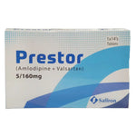 Prestor (Amlodipine+Valsartan) 5mg+160mg, 14 Ct - Saffron