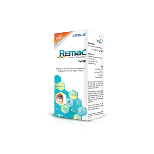 Remac (Lutein/Zeaxanthin) Sugar Free Syrup, 120 ml - Searle