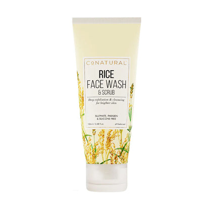 Rice Face Wash & Scrub, 100ml - CoNatural