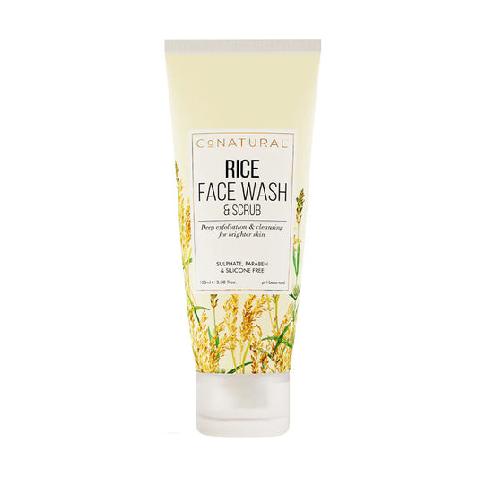 Rice Face Wash & Scrub, 100ml - CoNatural