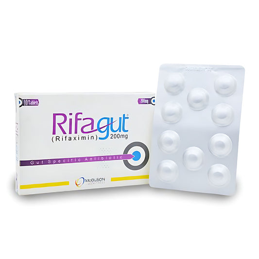 Rifagut (Rifaximin) 200mg, 10 Ct - Mcolson