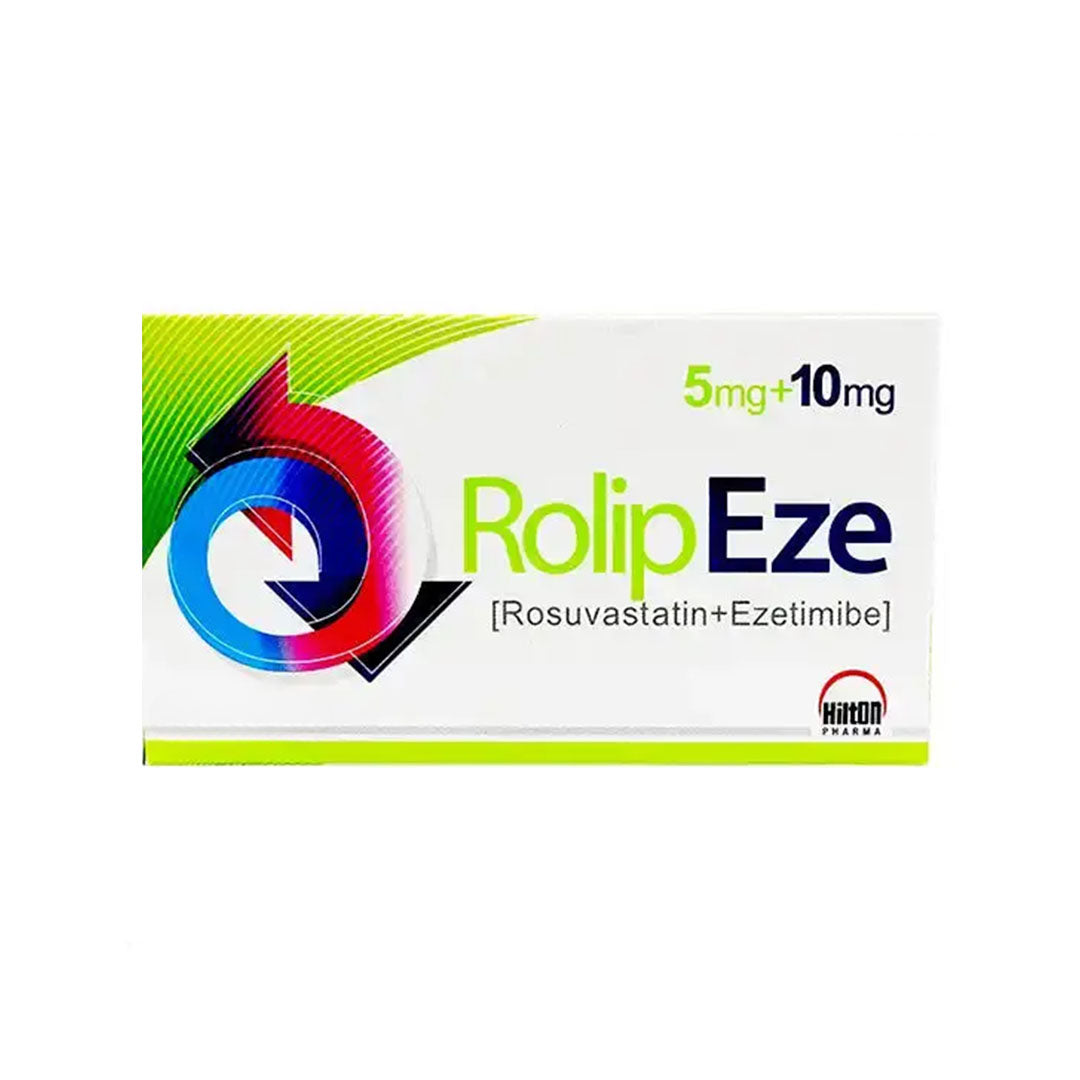 Rolip Eze (Rosuvastatin+Ezetimibe) 5mg+10mg, 20 Ct - Hilton