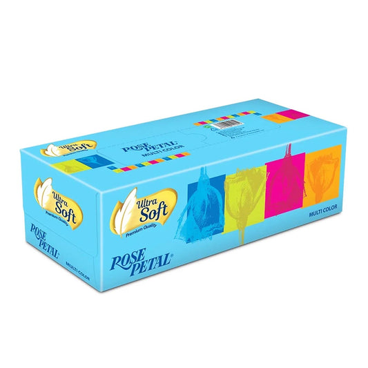 Rose Petal Multicolor Ultra Soft Pop Up Tissue Box, 150 Ct