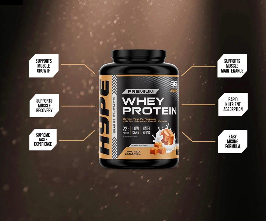 Hype Premium Whey Protein (Salted Caramel), 2 kg