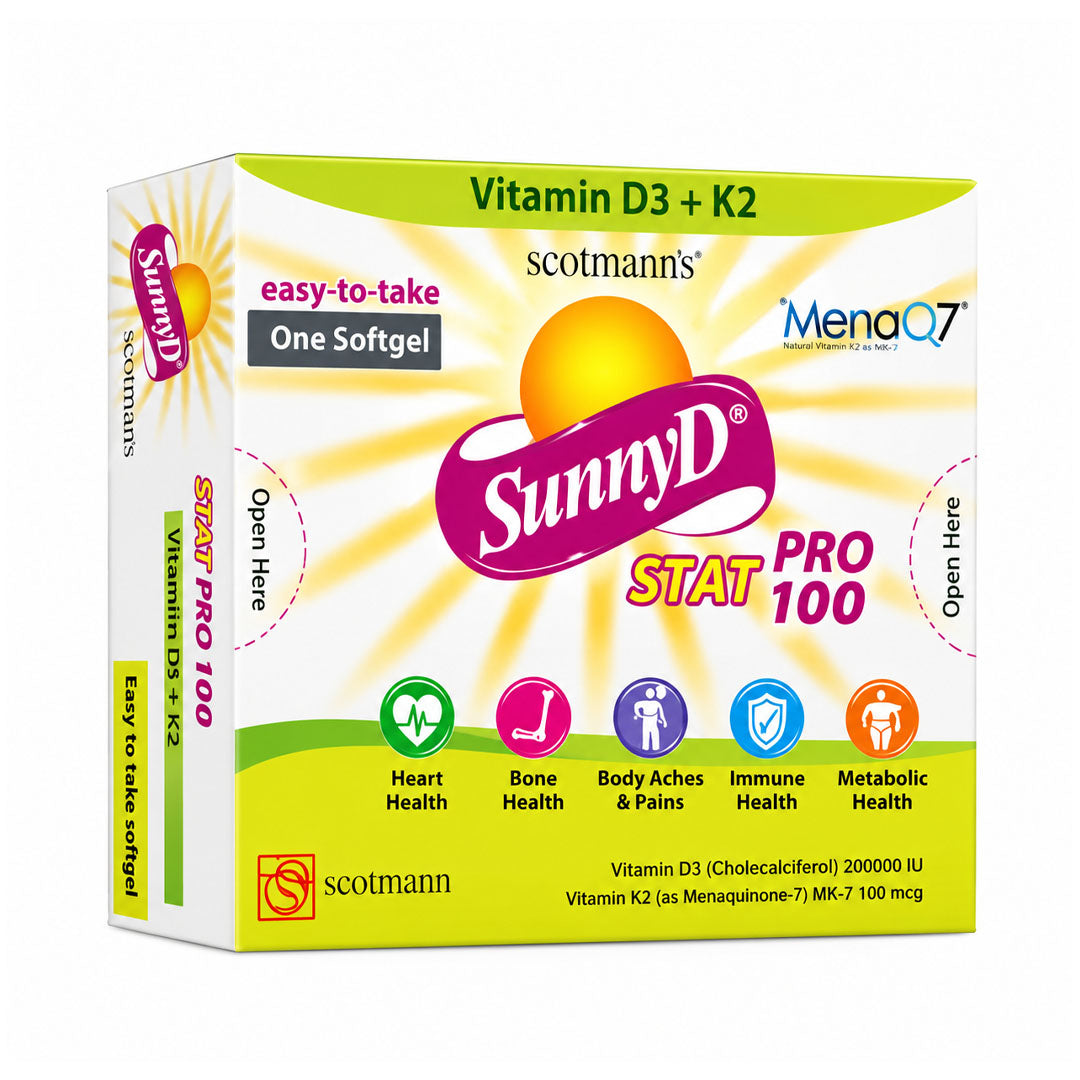 Scotmann SunnyD Stat Pro 100 (Vitamin D3 + K2), 1 Ct