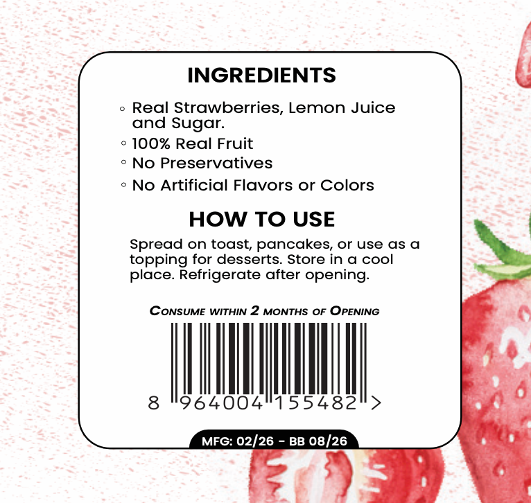 Mamamia Strawberry Spread, 200g