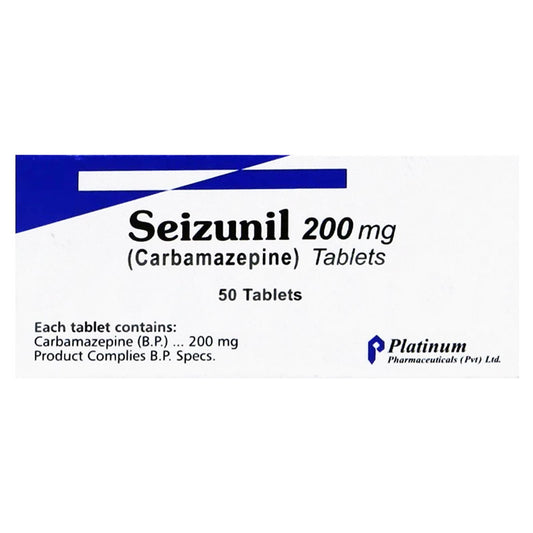 Seizunil (Carbamazepine) 200 mg, 50 Ct - Platinum Pharma