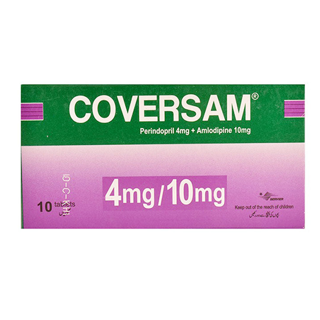 Servier Coversam Tablets 4mg/10mg, 10 Ct