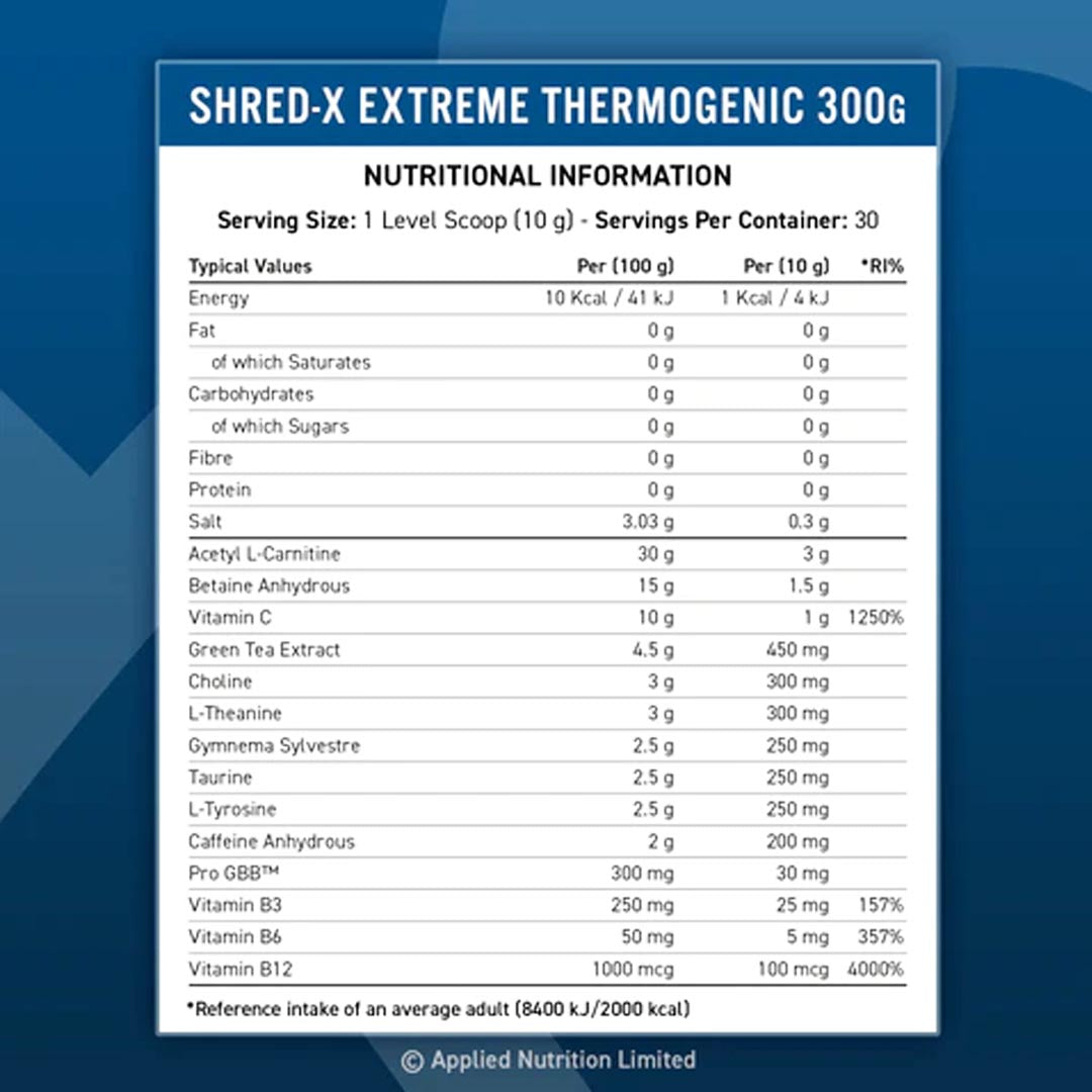 Applied Nutrition Shred-X Extreme Thermogenic (Lemon Ice Tea), 300g