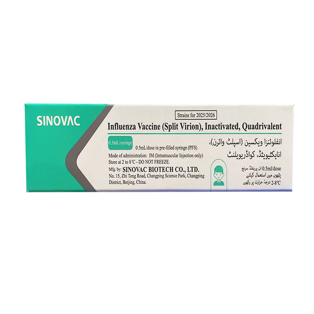 Sinovac Influenza Vaccine Split Virion Inactivated Quadrivalent, 1 Ct