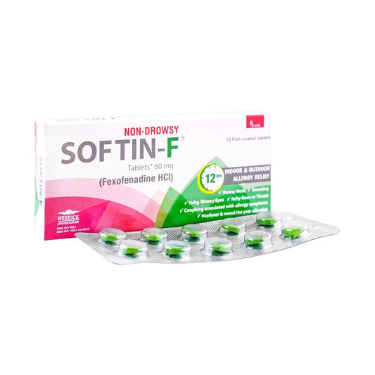 Softin-F Tablets 60mg, 10 Ct - Werrick Pharma