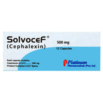 Solvocef (Cephalexin) 500 mg, 12 Ct - Platinum Pharma