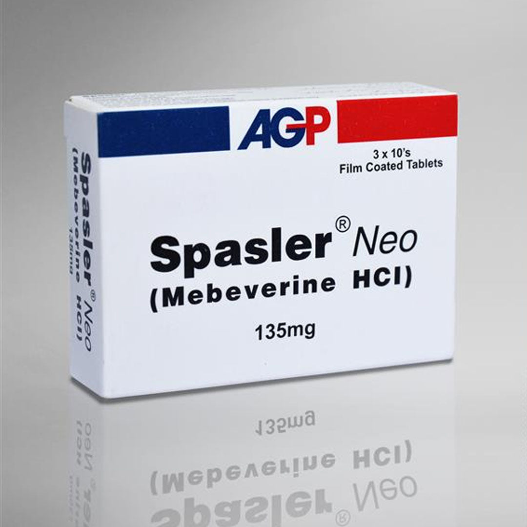 Spasler Neo (Mebeverine HCI) 135 mg, 30 Ct - AGP