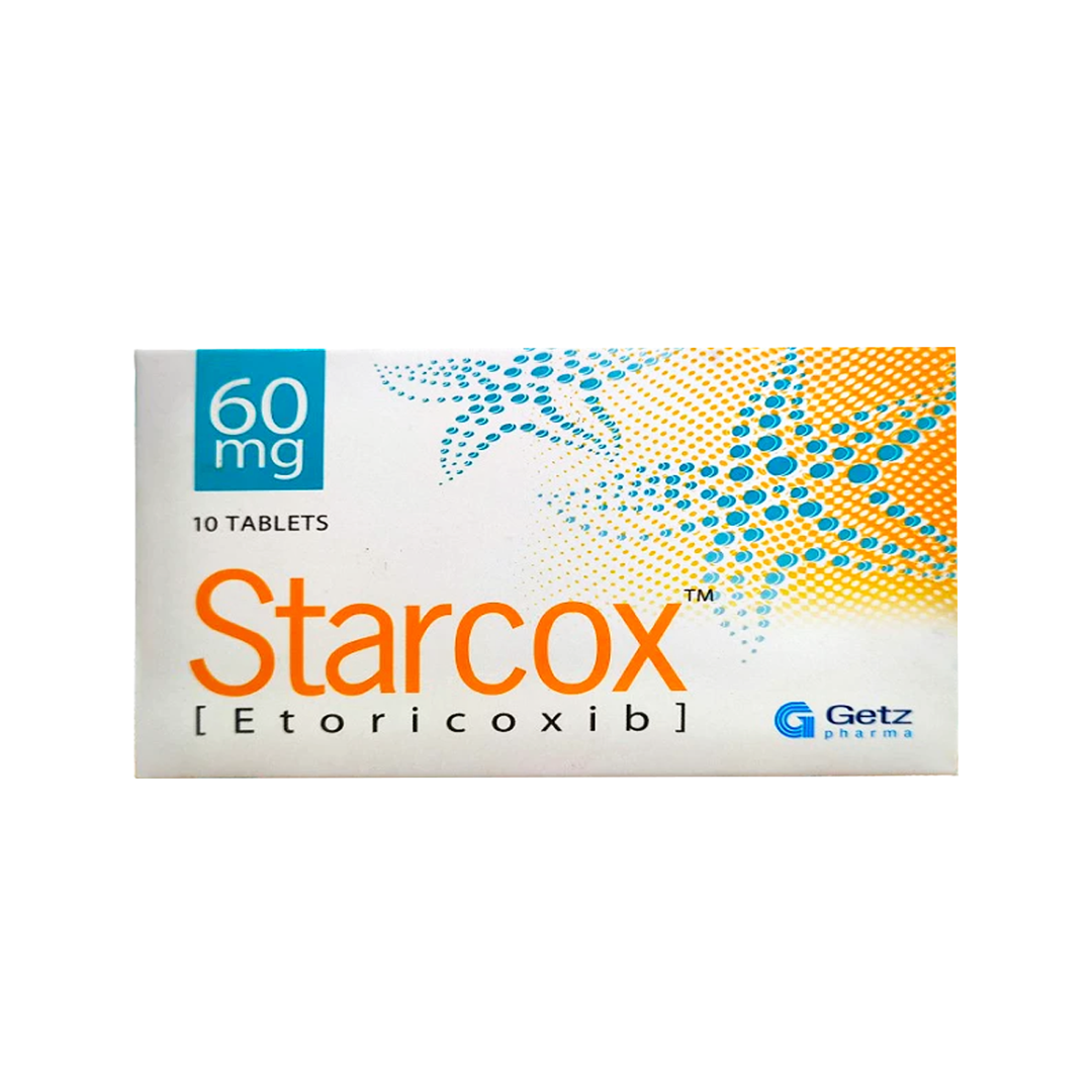 Starcox (Etoricoxib) 60mg, 10 Ct by Getz Pharma Online in Pakistan ...