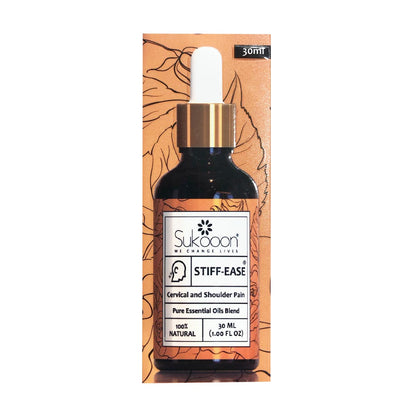 Stiff Ease Essential Oil Blend for Cervical & Shoulder Pain, 30ml - Sukooon