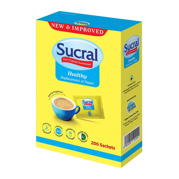 Sucral Sweetener Sachet, 200 Ct