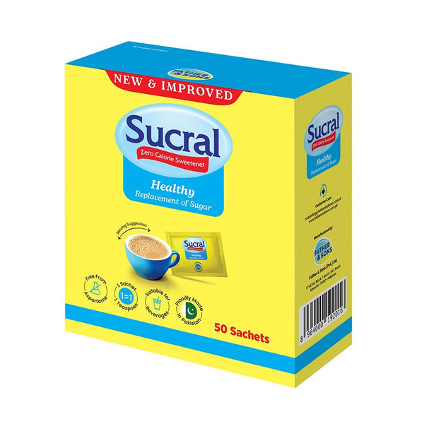 Sucral Sweetener Sachet, 50 Ct