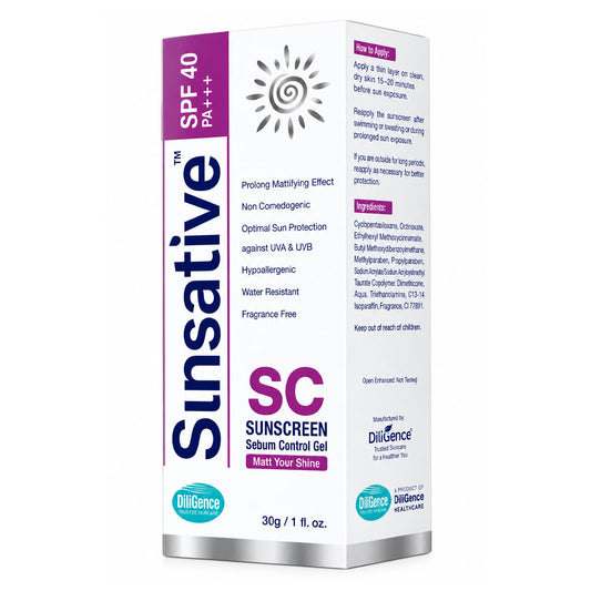 Sunsative SC Sunscreen Gel SPF 40 PA+++, 30g - Diligence