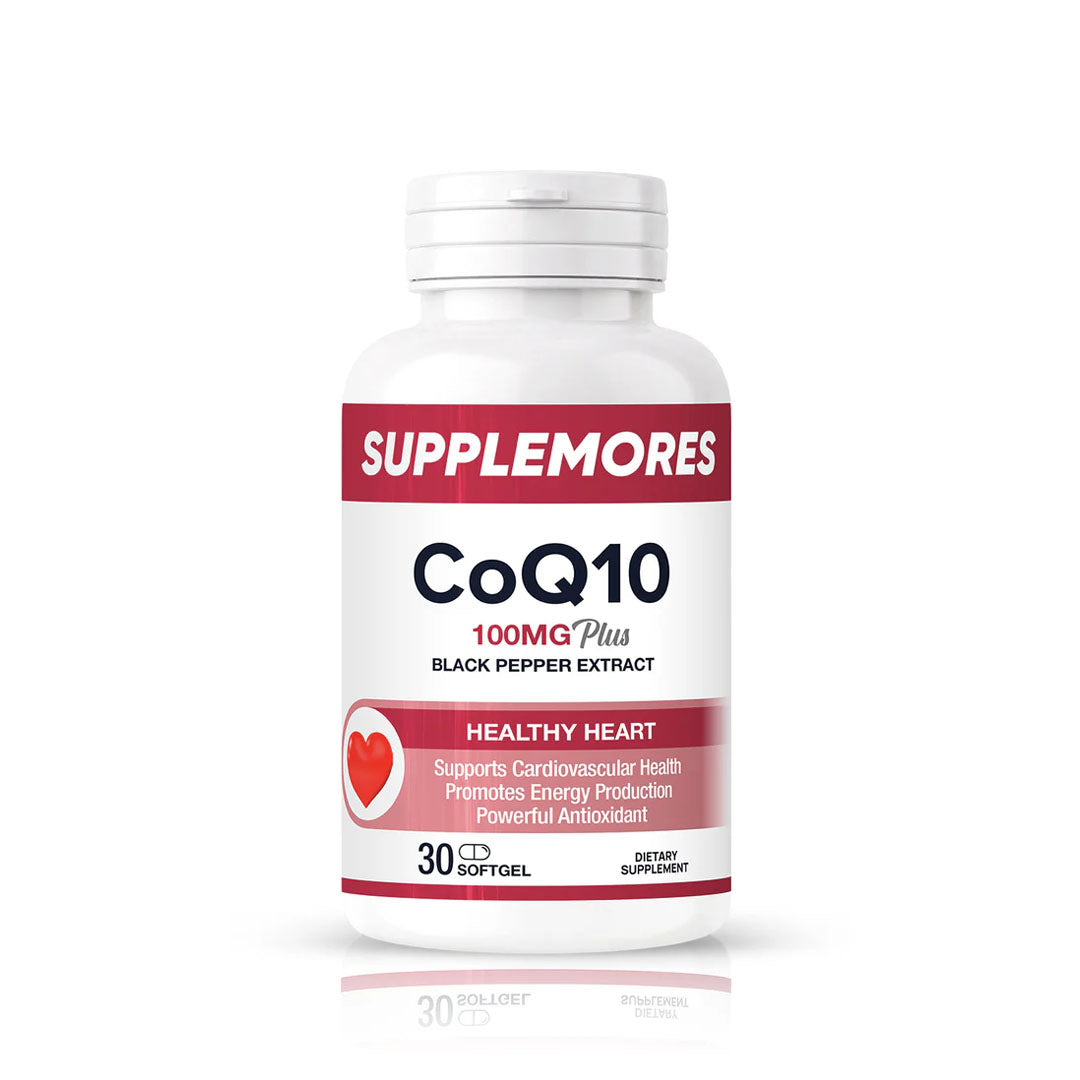 Supplemores CoQ10 Plus Black Pepper Extract, 30 Ct