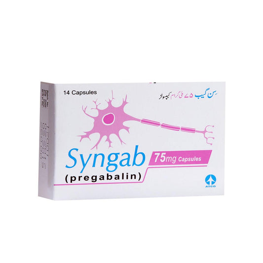 Syngab Capsules 75mg, 14 Ct - ATCO