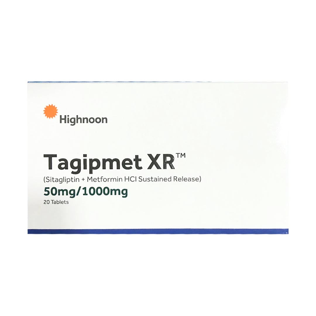 Tagipmet XR (Sitagliptin/Metformin) Tablets 50mg/1000mg 20 Ct - Highnoon