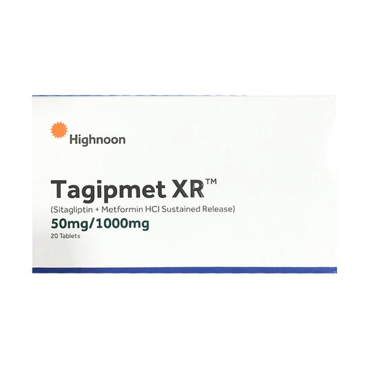 Tagipmet XR (Sitagliptin/Metformin) Tablets 50mg/1000mg 20 Ct - Highnoon