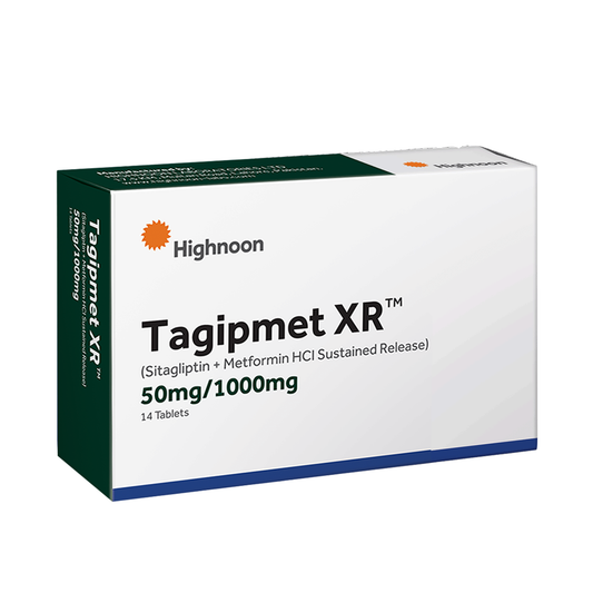 Tagipmet XR (Sitagliptin/Metformin) 50mg/1000mg 14 Ct - Highnoon