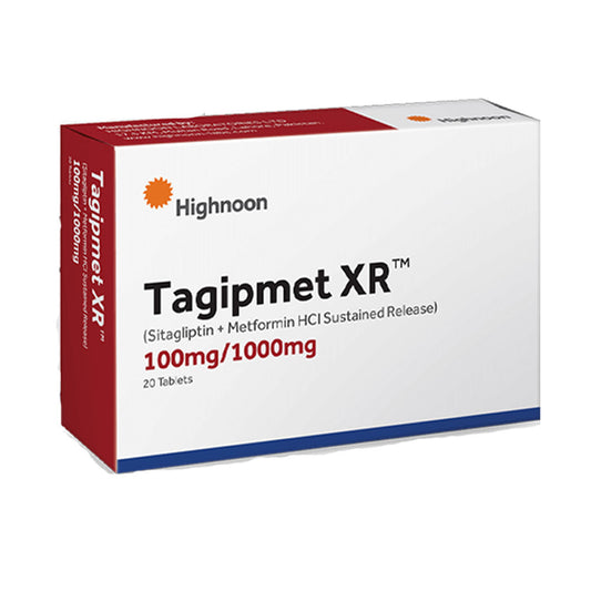 Tagipmet XR (Sitagliptin/Metformin) 100mg/1000mg 20 Ct - Highnoon