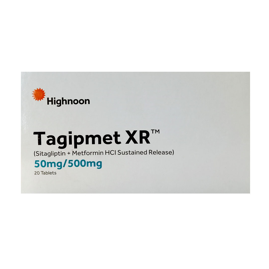 Tagipmet XR (Sitagliptin+Metformin) Tablets 50mg/500mg 20 Ct - Highnoon