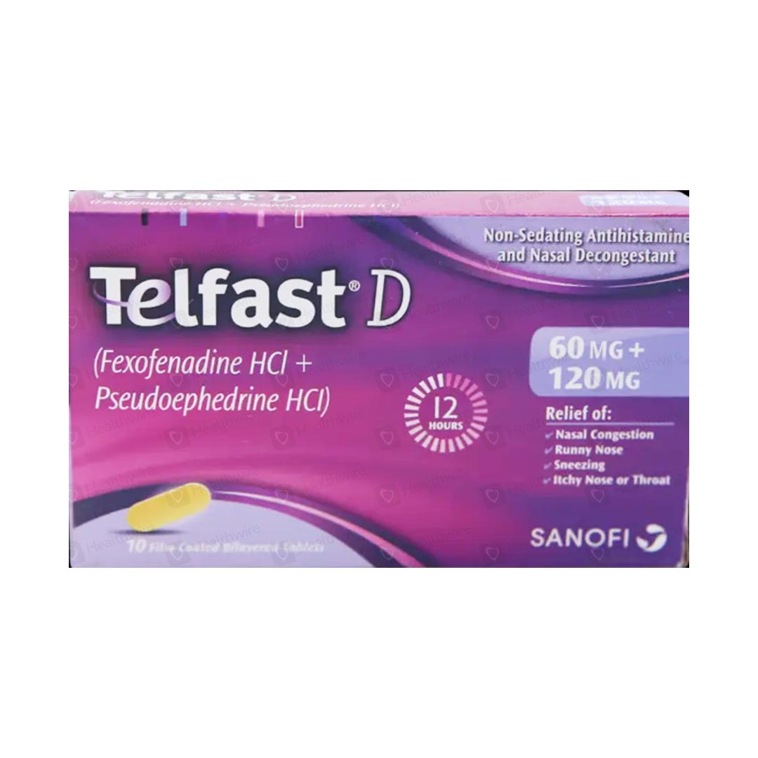 Telfast D 60/120mg Tablets, 10 Ct - Sanofi