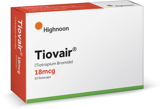 Tiovair (Tiotropium Bromide) Capsules, 18mcg 30 Ct - Highnoon