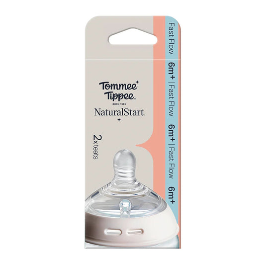 Tommee Tippee Natural Start Fast Flow Soft Teats 6m+ 2 Ct