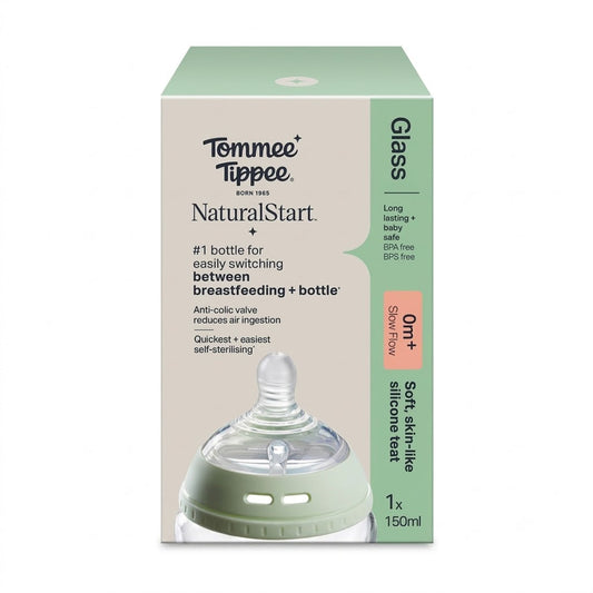 Tommee Tippee Natural Start Glass Feeder 0m+, 150ml