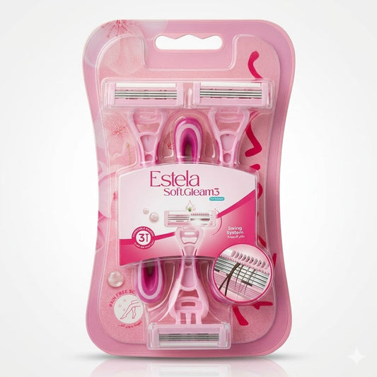 Treet Estela Soft Gleam 3 Razor For Women, 3 Ct