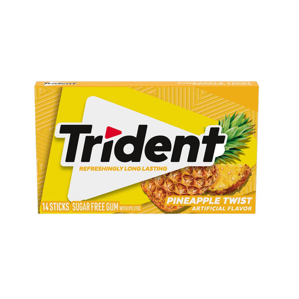 Trident Pineapple Flavor Chewing Gum, 14 Ct