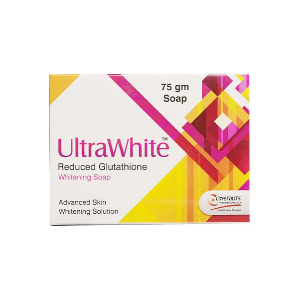 Ultra-White Whitening Soap, 75g -  Crystolite Pharma