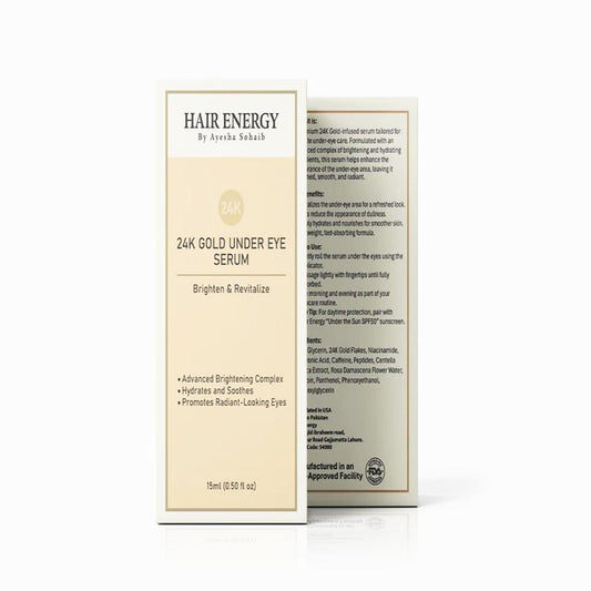 Under Eye Dark Circle Brightening 24K Gold Serum - Hair Energy