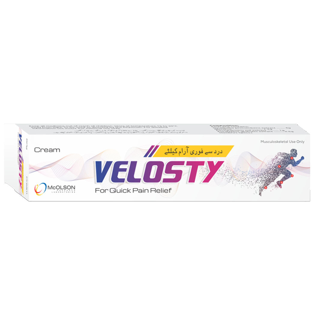 Velosty Quick Pain Relief Cream, 30g - Mcolson