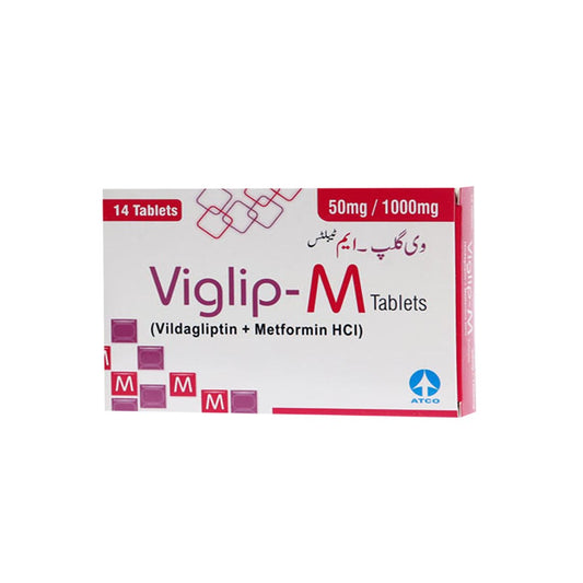 Viglip-M Tablets 50/1000mg, 14 Ct - ATCO