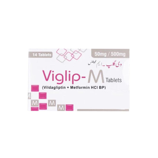 Viglip-M Tablets 50/500mg, 14 Ct - ATCO