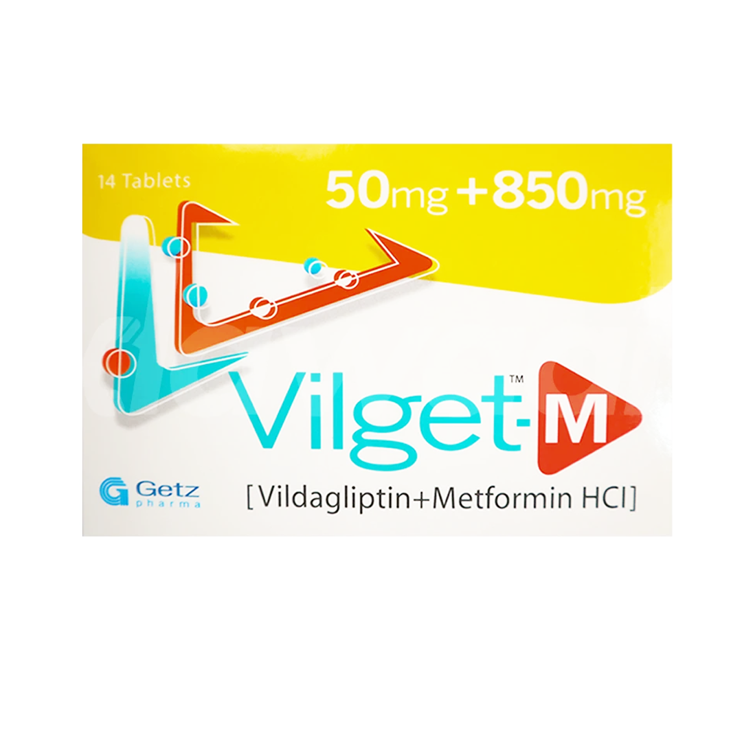Vilget-M (Vildagliptin/Metformin) 50/850mg, 14 Ct - Getz Pharma