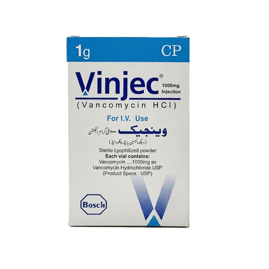 Vinjec (Vancomycin) 1000 mg Injection, 1g - Bosch
