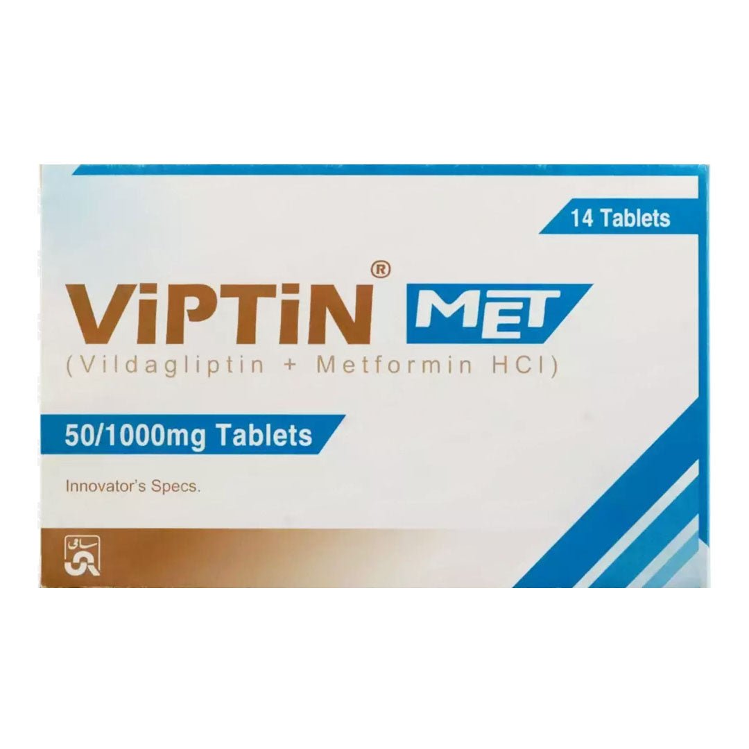 Viptin Met (Vildagliptin+Metformin) 50mg+1000mg, 14 Ct - Sami Pharma